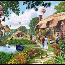 Схема вышивки «Домик»