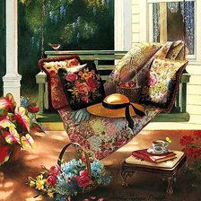 Схема вышивки «Летом на террасе»