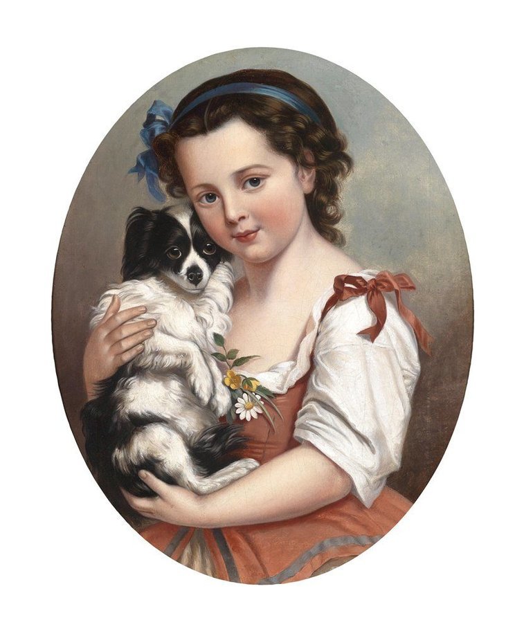 Девочка с собачкой - девочка - оригинал