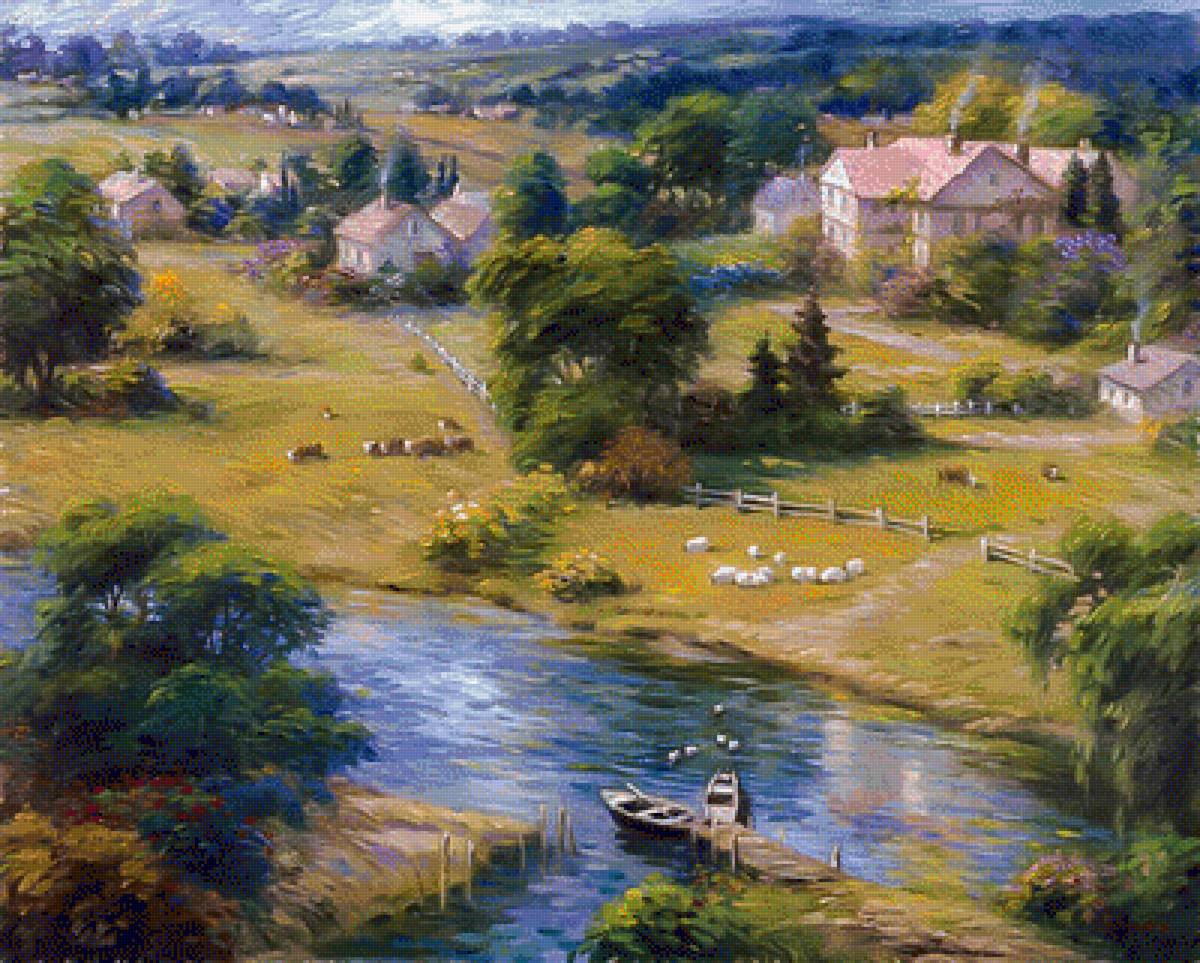 Seaside Cottage. - ghambaro paintings. scenarys.animals. - предпросмотр