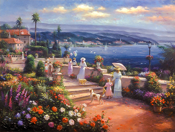 Seaside View. - ghambaro paintings. seascapes.people.animals.birds.flowers and g - оригинал