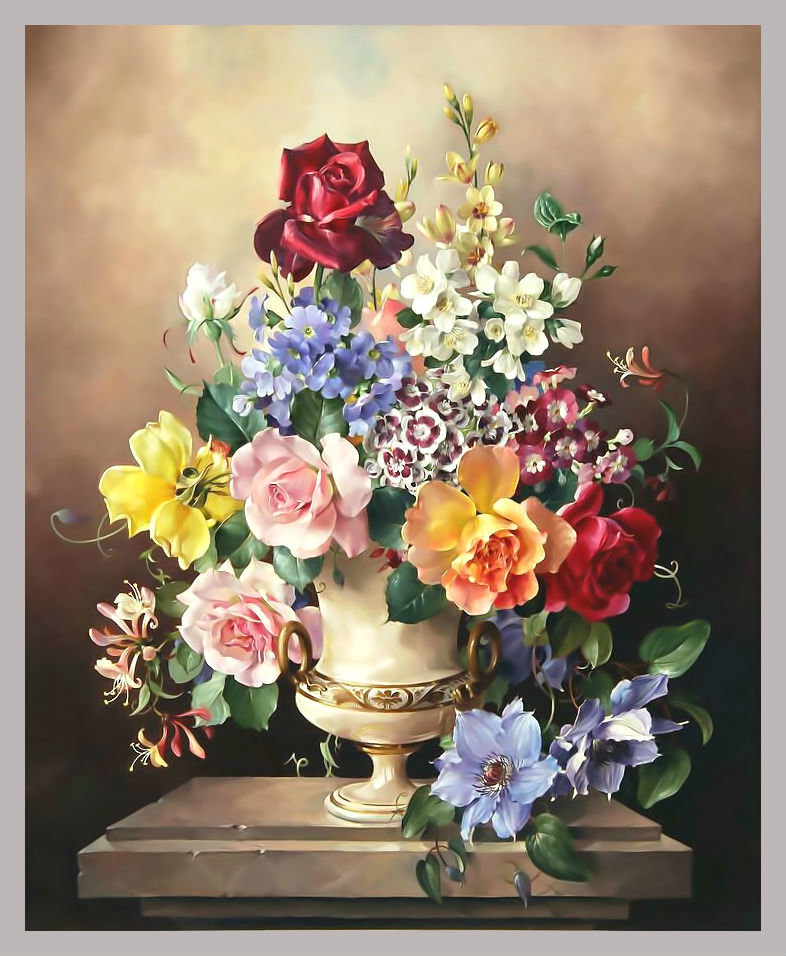 Букет. - живопись, цветы, картина., букет - оригинал