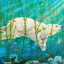 Схема вышивки «Мишка в море»