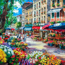 Paris Flower Market.
