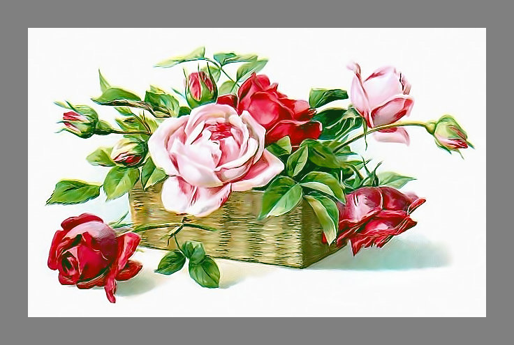 Серия "Винтаж". Розы - розы, цветы, флора, букет - оригинал