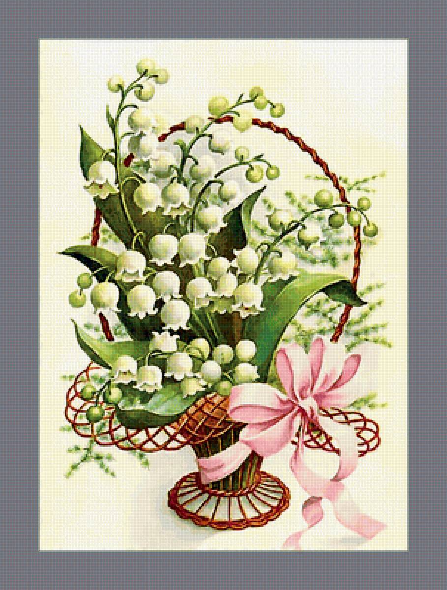 Серия "Винтаж". Ландыши - букет, флора, цветы - предпросмотр