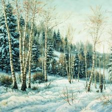 Схема вышивки «зима»