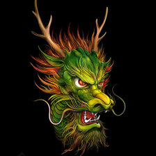 Схема вышивки «дракон»