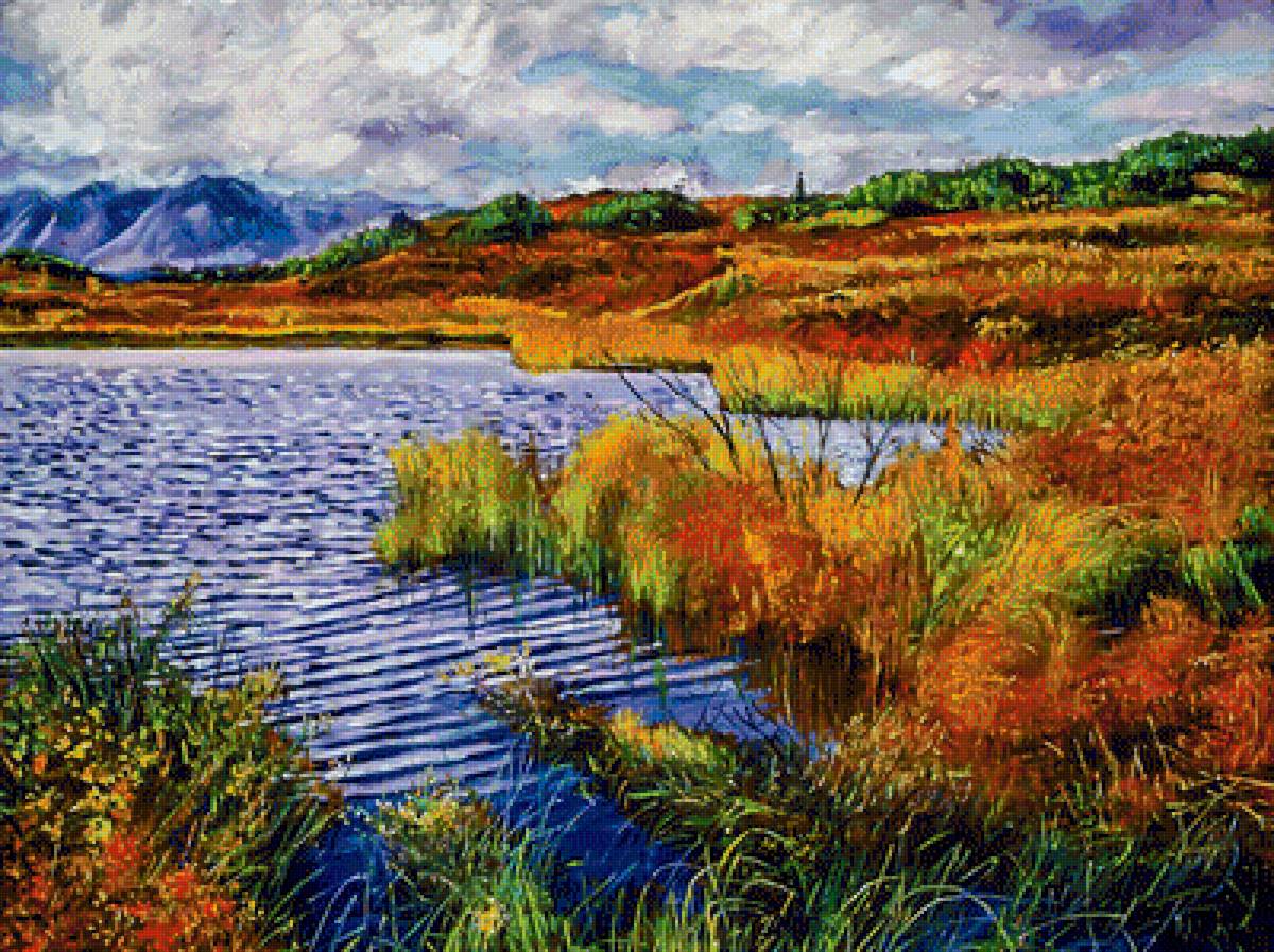 The Sound of Wind Across the Lake. - david lloyd glover paintings.landscape.scenary. - предпросмотр