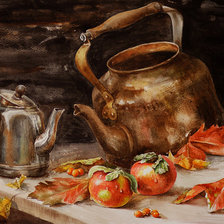 Схема вышивки «натюрморт с чайником»