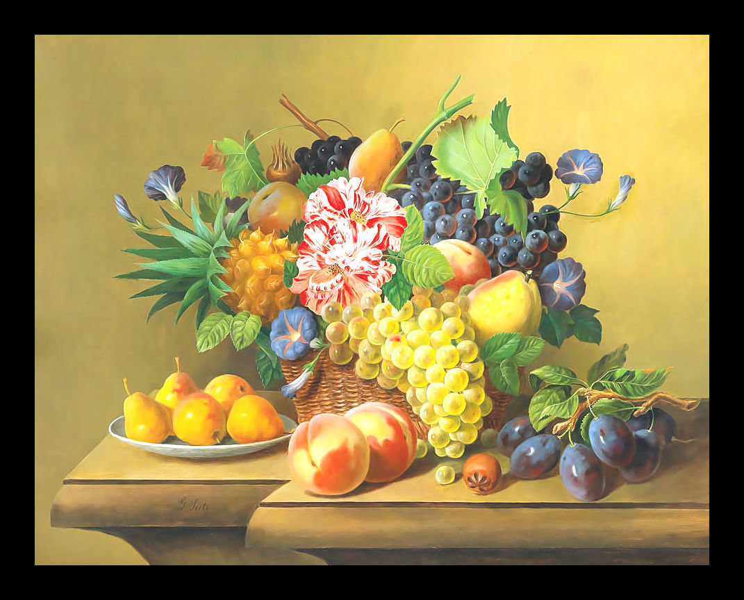 Фруктовый натюрморт. - фрукты, натюрморт, кухня - оригинал