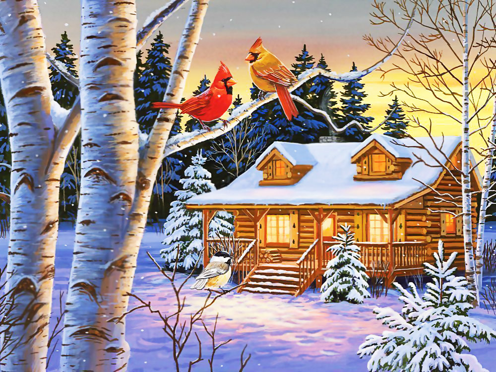 №1968985 - пейзаж, домики - оригинал