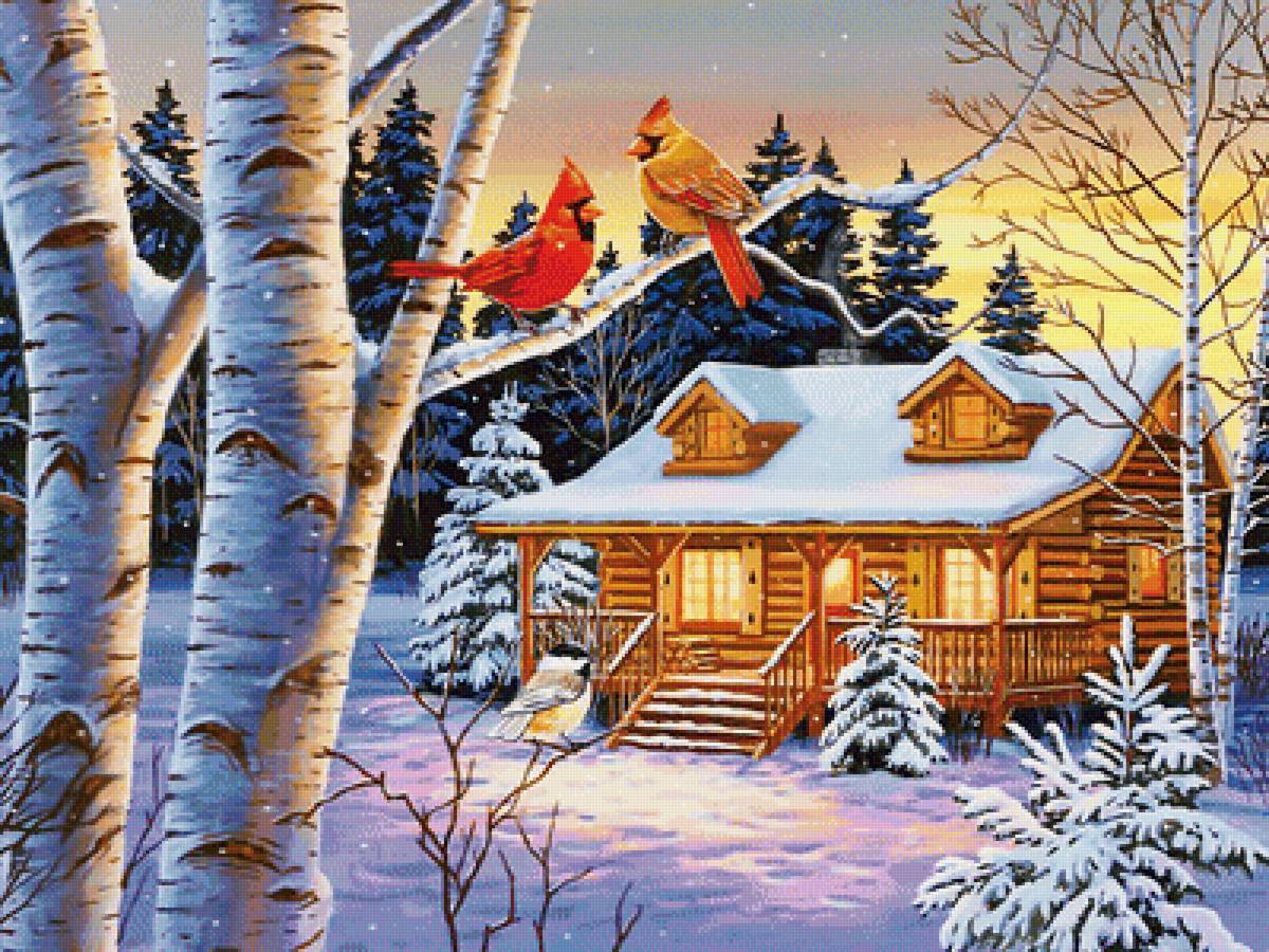 №1968985 - домики, пейзаж - предпросмотр