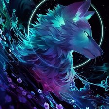 Схема вышивки «Волк»