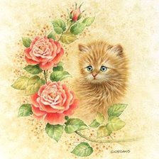 Схема вышивки «кошки»