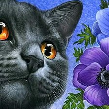 Схема вышивки «кошки»