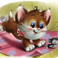 Схема вышивки «кошки»