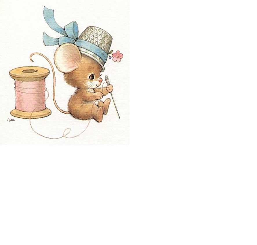 шитье - катушка, мышь - оригинал