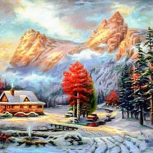 Схема вышивки «Winter and Nature.»