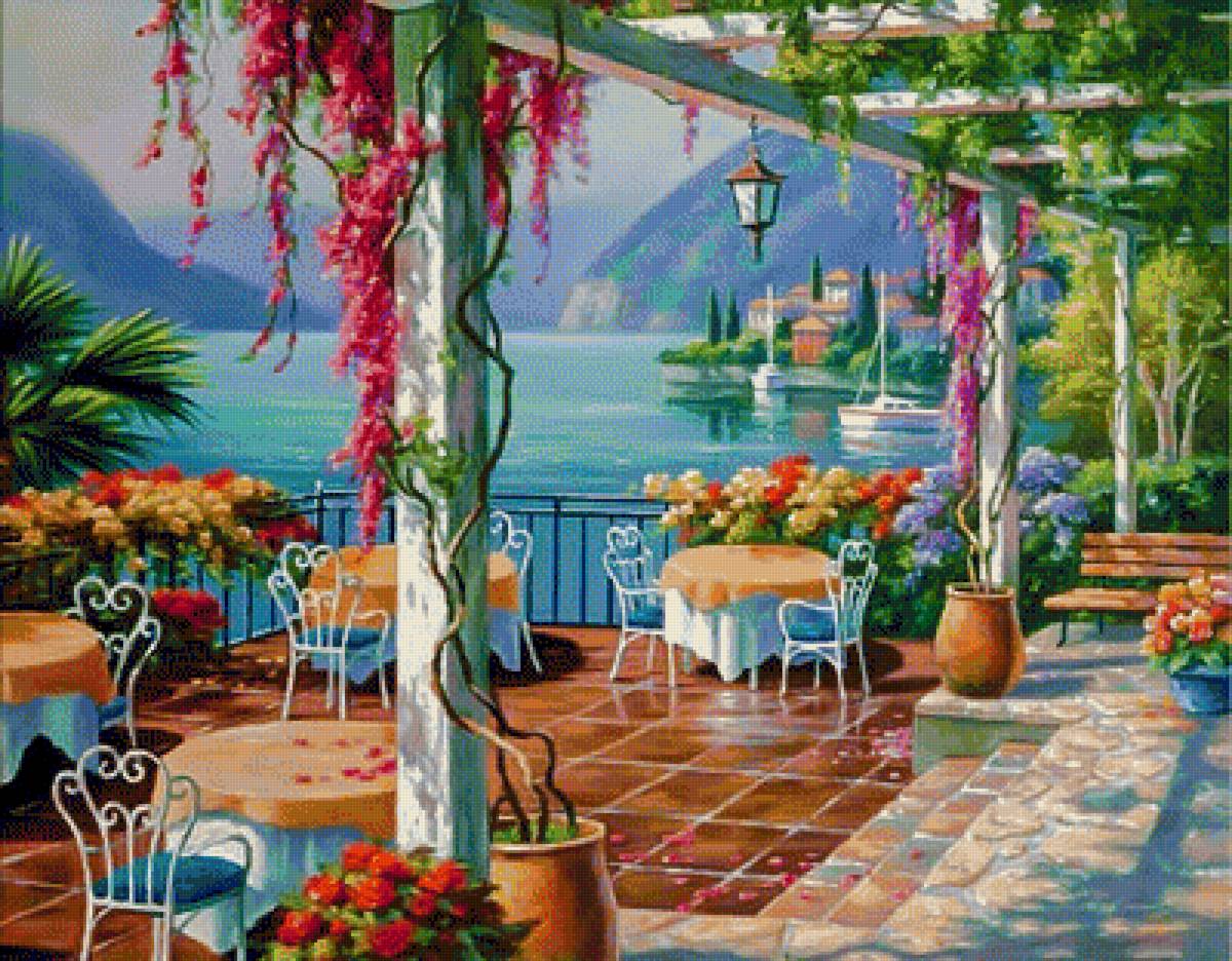 Wisteria Terrace. - sung kim art.scenarys.flowers and gardens. - предпросмотр
