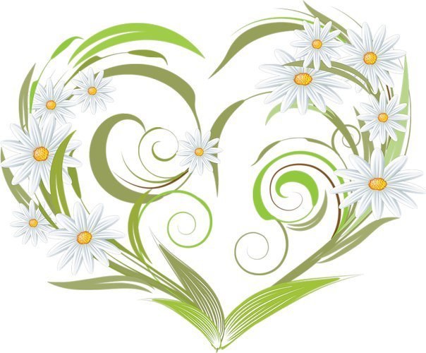 цветы - любовь, сердце - оригинал