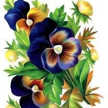 Оригинал схемы вышивки «цветы» (№1970013)