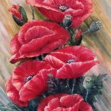 Схема вышивки «Маки»