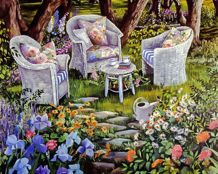 Beautiful Garden. - scenarys.flowers and gardens. - оригинал