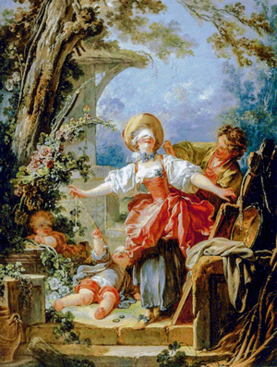 Bluff Game. - jean honoré fragonard. - предпросмотр