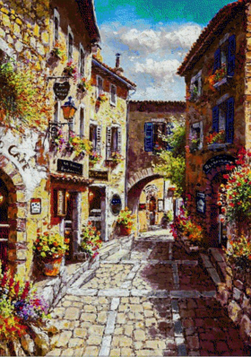 Eze Village. - john p. o'brien paintings. scenarys.flowers and gardens. - предпросмотр