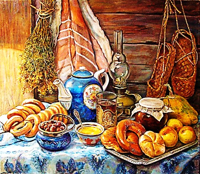 Деревенский стол - кухня - оригинал