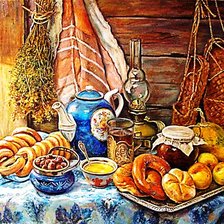 Схема вышивки «Деревенский стол»