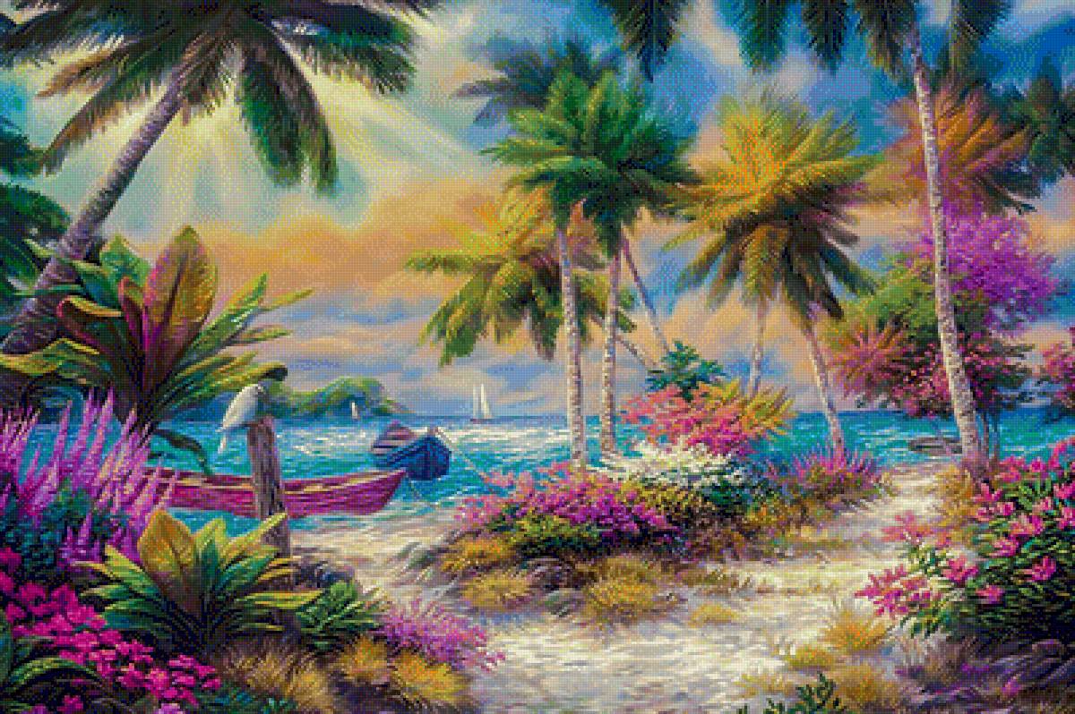Palm Island. - chuck pinson.seascapes.flowers and gardens.birds. - предпросмотр