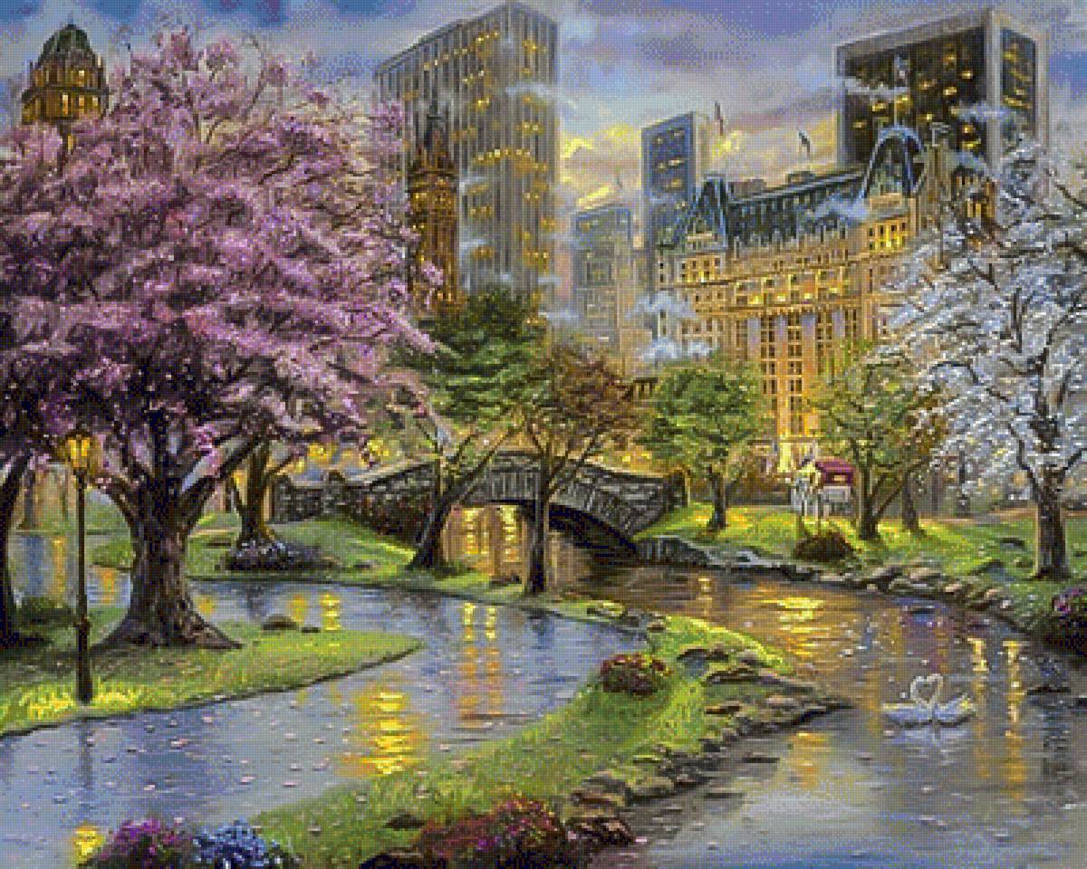 Petals of Spring in Central Park. - cityscapes.people.birds.animals.flowers and gardens. - предпросмотр