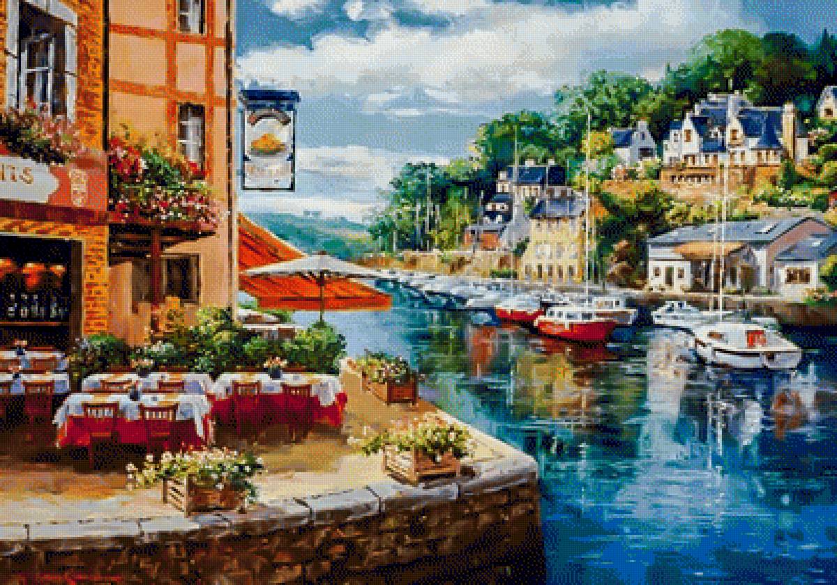 Pont Aven (France). - scenarys.flowers and gardens. - предпросмотр