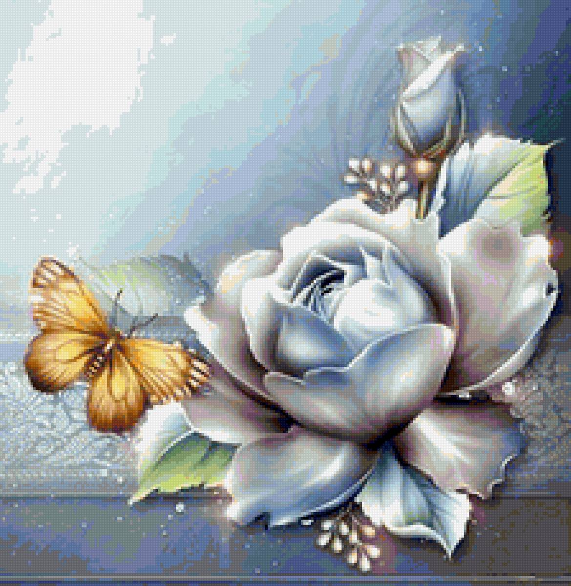 цветы - цветы, рамка, роза - предпросмотр