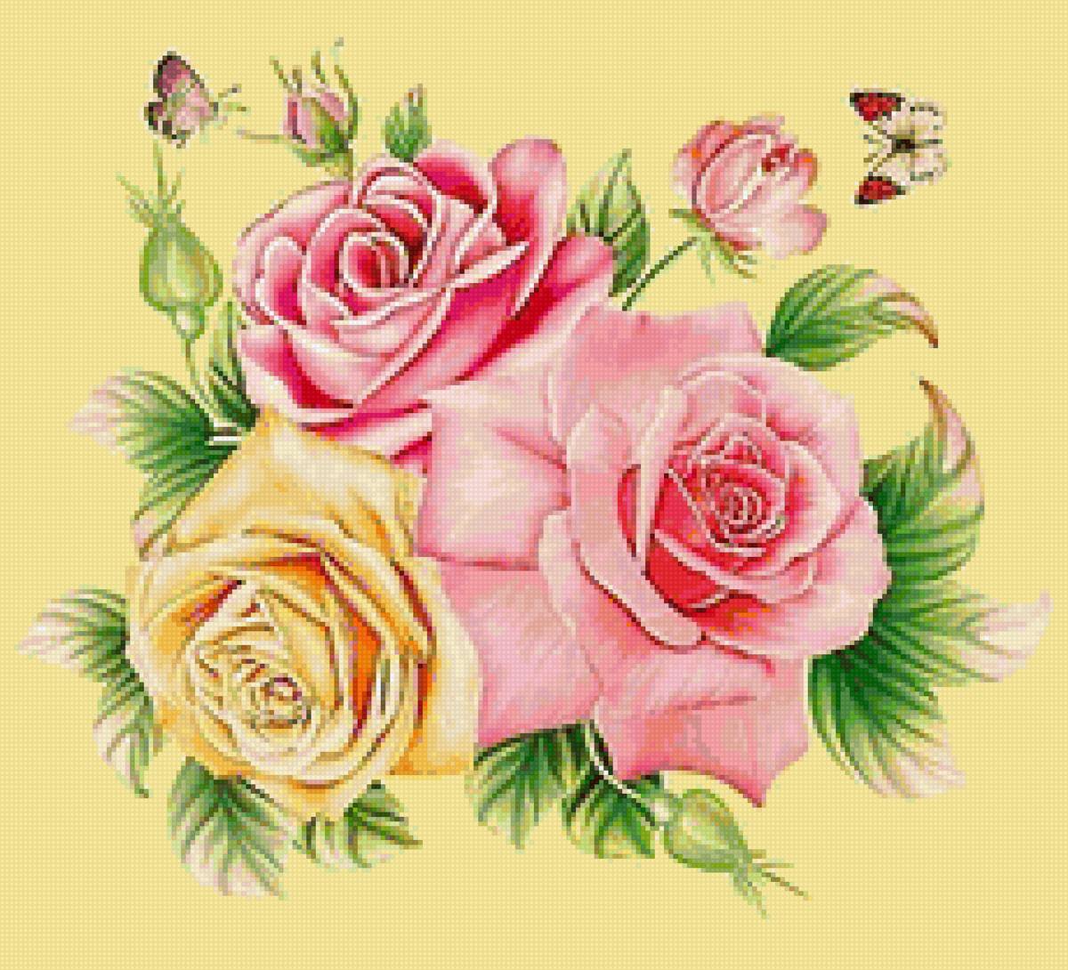 цветы - бабочка - предпросмотр