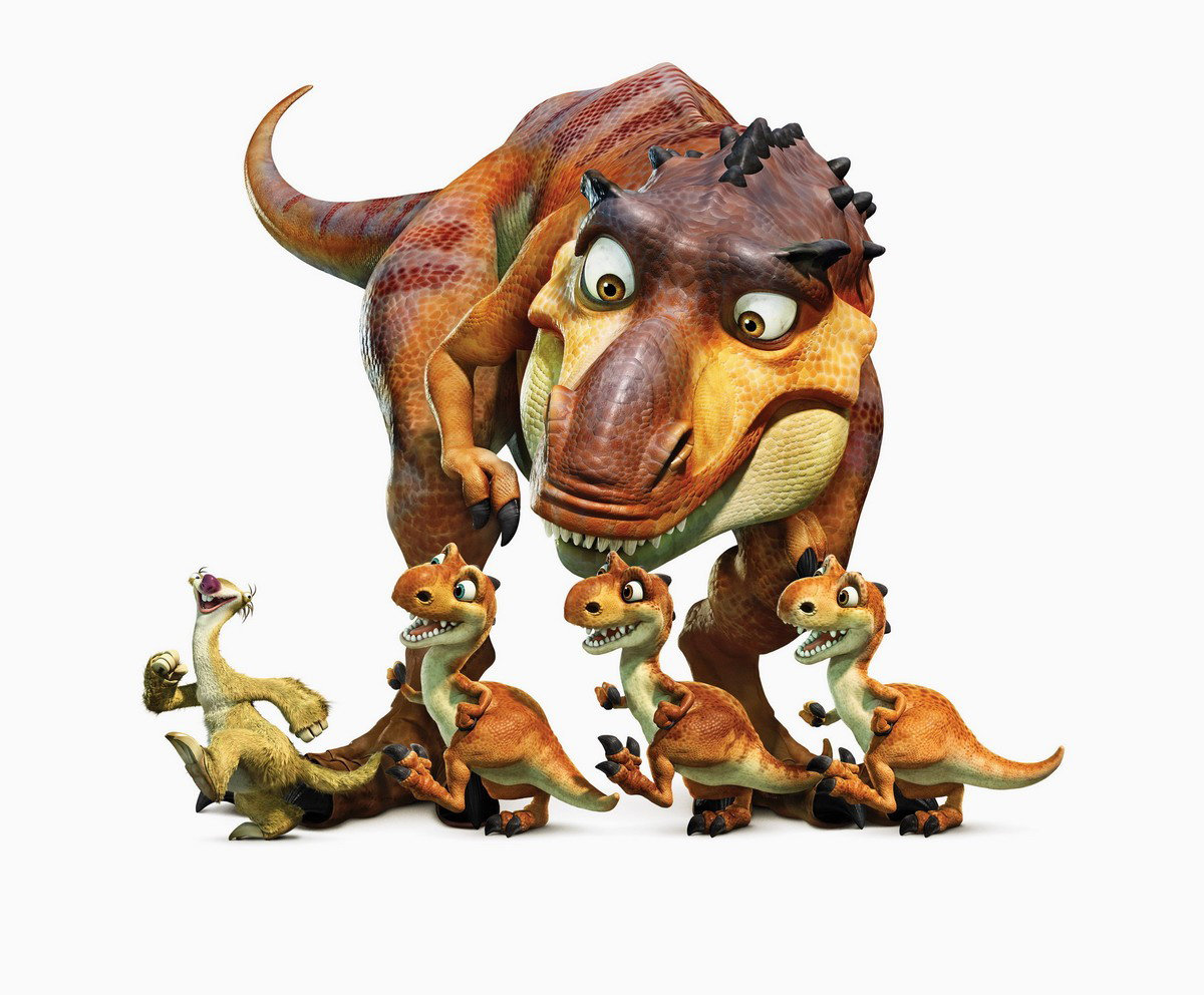 динозавр - ленивец, динозавр - оригинал