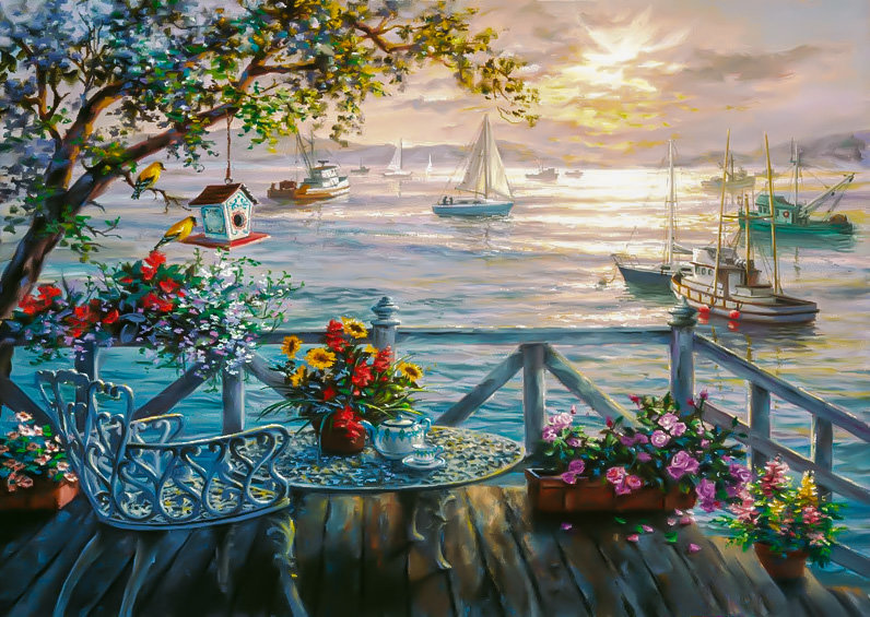 Treasures of the Sea. - nicky boehme painter.seascapes.flowers and gardens. - оригинал