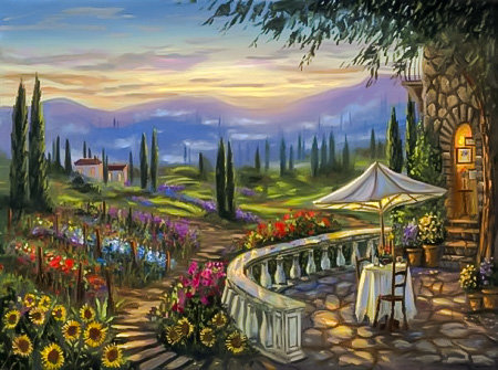 Tuscan Flowers. - scenarys.flowers and gardens. - оригинал