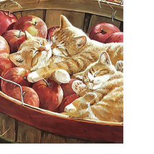 Оригинал схемы вышивки «Рыжики и яблоки.» (№1973483)