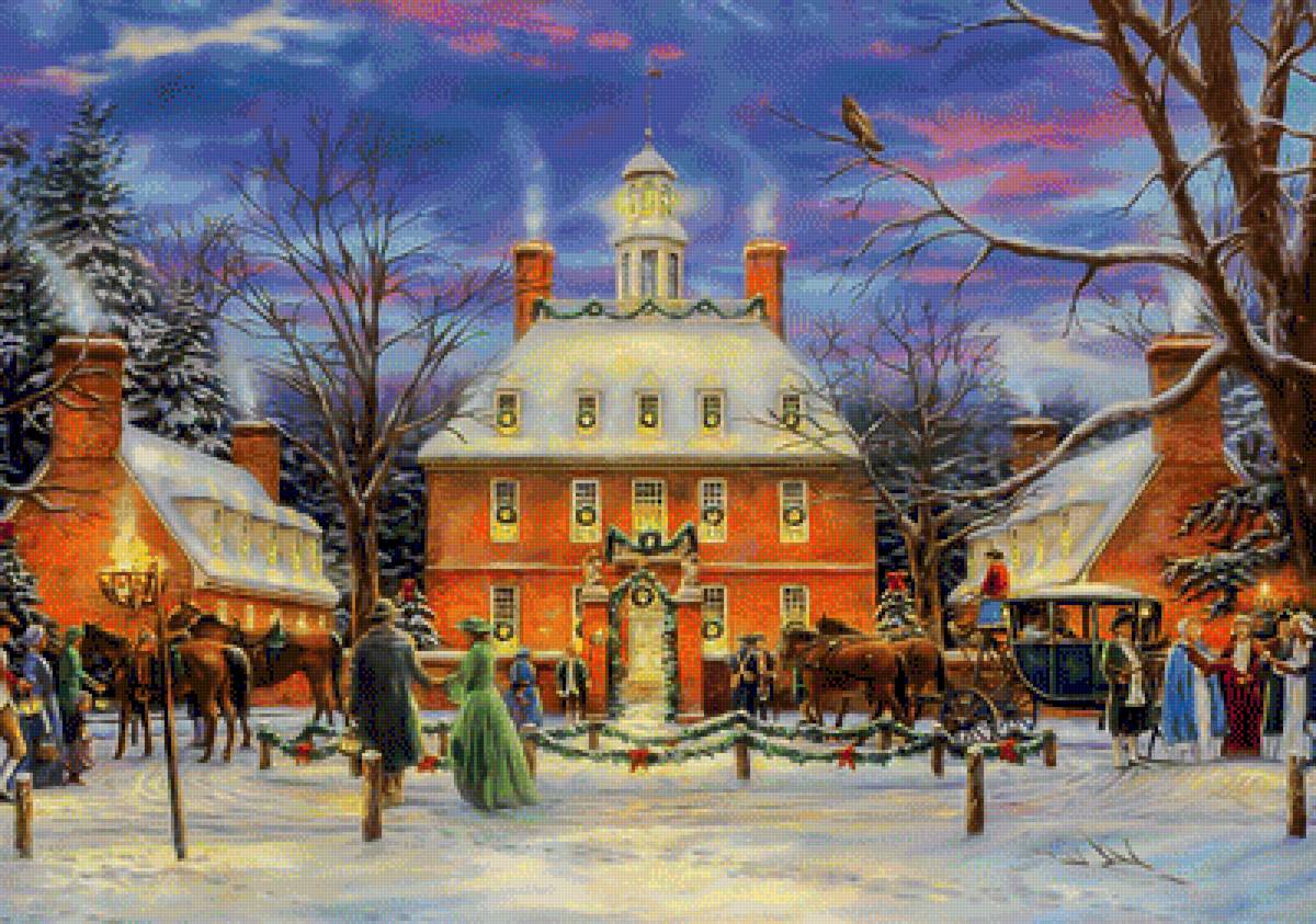The Governor's Party. - chuck pinson painter.snowscenes.animals.people. - предпросмотр