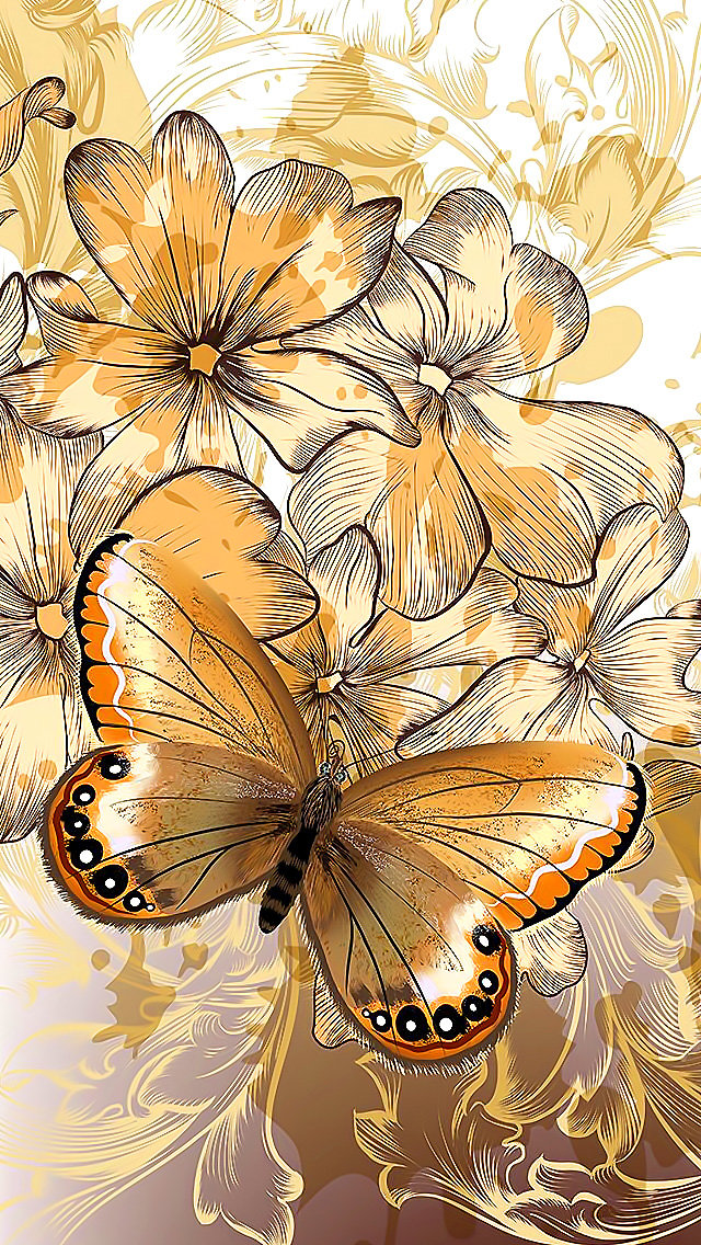 Серия "Бабочки". Панно - цветы, насекомые, бабочки - оригинал