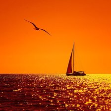 Схема вышивки «Закат на море»