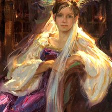 Девушка живопись