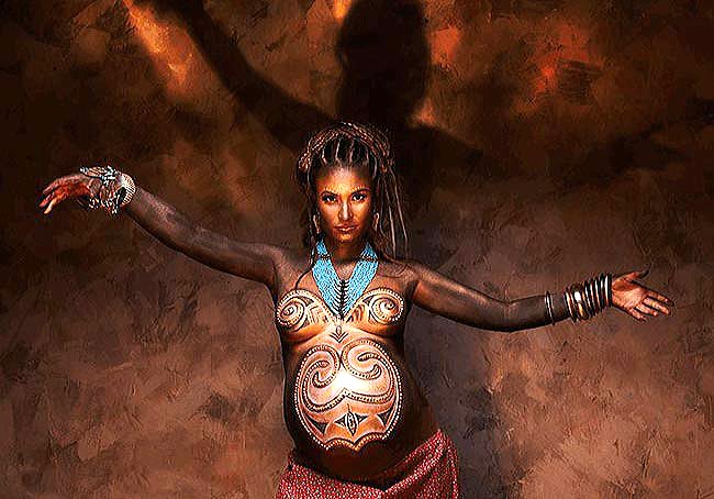 Берегиня - беременность, девушка, танец, берегиня, тень, женщина - оригинал