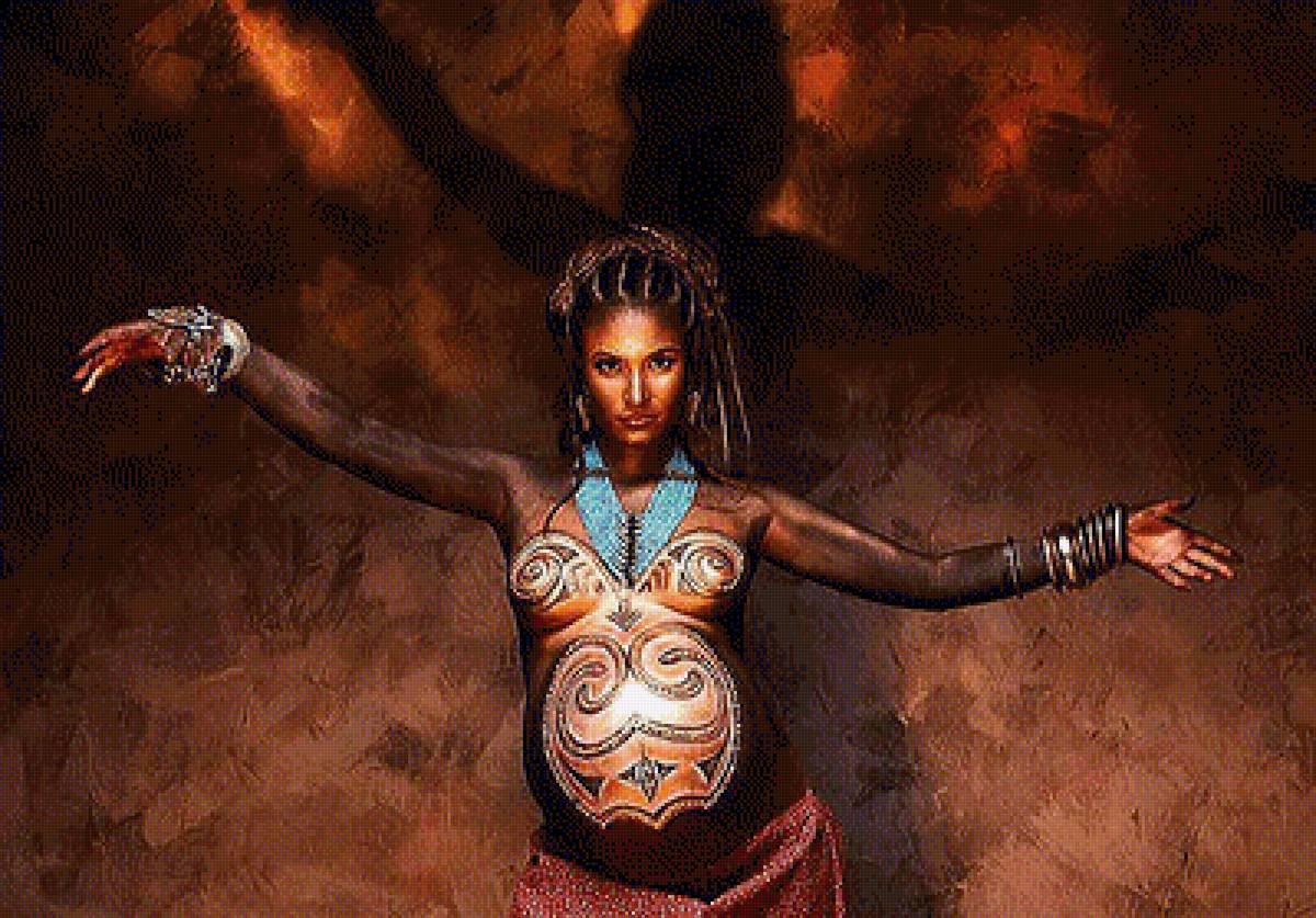 Берегиня - девушка, беременность, женщина, берегиня, тень, танец - предпросмотр