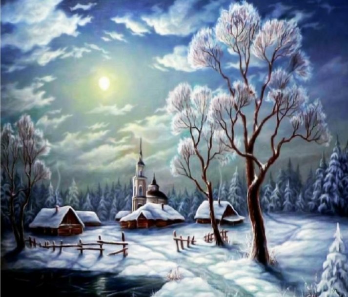 Зимний лес - лес, зима - оригинал