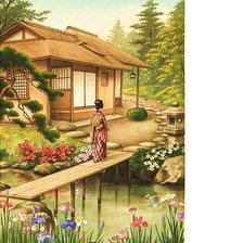 Схема вышивки «Японский дворик»