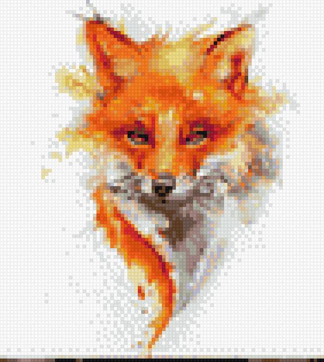 Лиса акварель 94*105 - предпросмотр